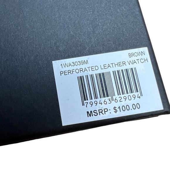 PX Perforated Leather Gold Tone Watch - Picture 7 of 8